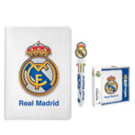 Cuaderno + Boligrafo Real Madrid  23x24,5x4cm.