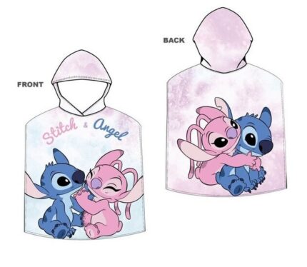 Poncho Toalla Stitch Disney Microfibra 55x100cm.