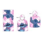 Poncho Toalla Stitch Disney Microfibra 55x100cm. - Imagen 2