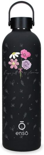 Botella Termica de Acero Inoxidable Negro Enso Magical 7x26,5x7 cms