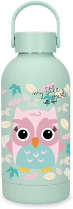 Botella Termica de Acero Inoxidable Verde Roll Road Happy Pets 350ml 6,5x18,5x6,5 cms
