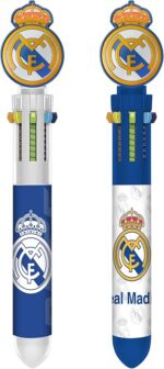 Bolígrafo 10 colores con topper 3D Real Madrid