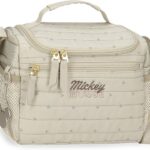 Bandolera Porta Merienda Beige Joumma Disney Duna Mickey 23,5x19x17 cm Poliéster