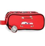 Estuche Doble Rojo  Joumma Disney Cars Mcqueen Red 23x9x7 cm Poliéster