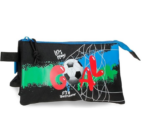 Estuche Triple Negro Movom Offside  22x12x5 cm Poliéster 1,32L