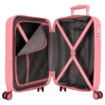 Maleta de Cabina Rosa Disney Stitch You & Me 38x55x20 cm Rígida ABS Cierre de combinación Lateral 35L 2,5kg 4 Ruedas Dobles Equipaje de Mano - Imagen 4