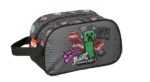 Neceser Escolar Infantil Mediano con Asa, MINECRAFT GRAFFITI – Neceser Infantil, Adaptable a Carro, Fácil Limpieza, Cómodo y Versátil, Calidad y Resistencia, 26x12x15 cm