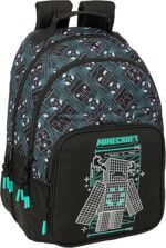 Mochila Escolar Infantil, MINECRAFT SCREEN – Ideal para Niños de Diferentes Edades, Cómoda y Versátil, Calidad y Resistencia, 32x15x42 cm