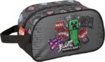 Neceser Escolar Infantil Mediano con Asa, MINECRAFT GRAFFITI – Neceser Infantil, Adaptable a Carro, Fácil Limpieza, Cómodo y Versátil, Calidad y Resistencia, 26x12x15 cm - Imagen 3